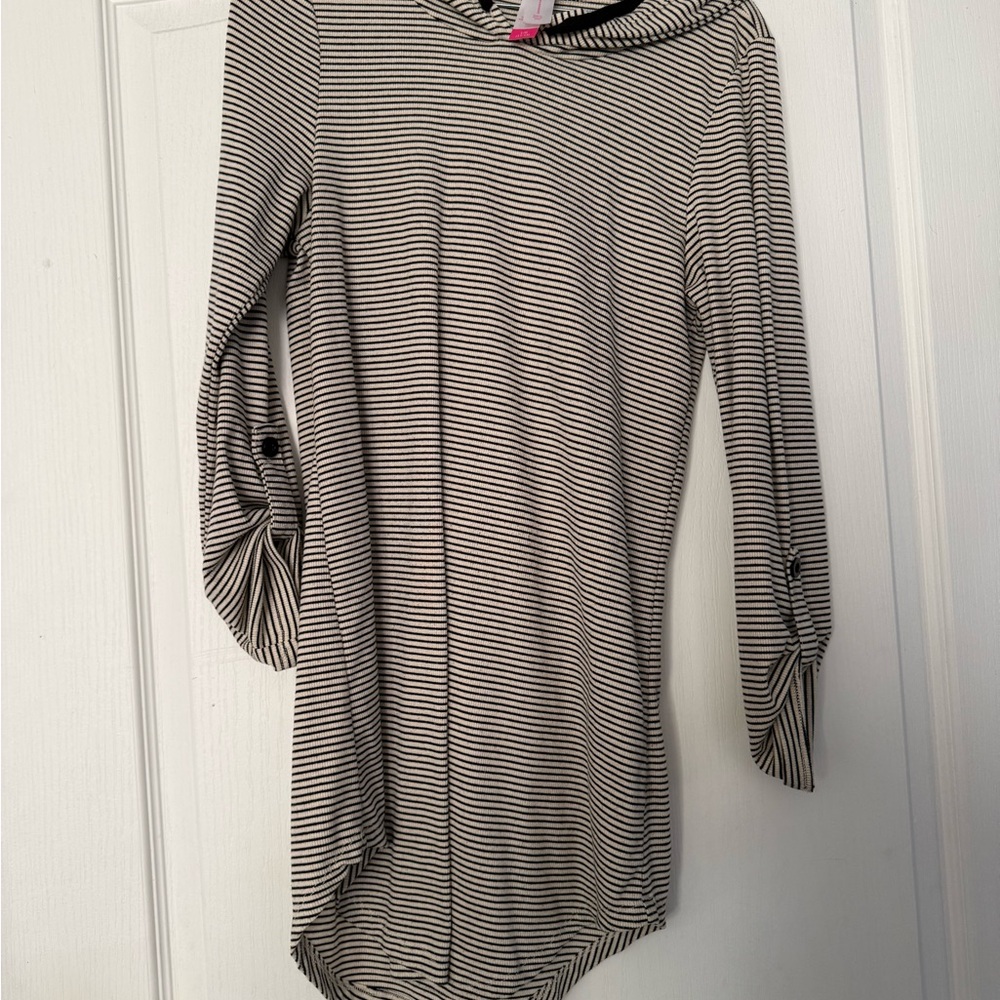 No Boundaries Black and White Striped Top